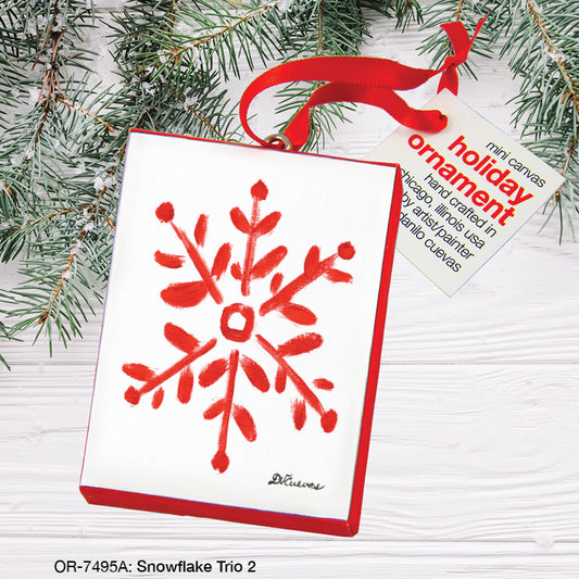 Snowflake Trio 2, Ornament (OR-7495A), Ornament Front, www.printedcanvas.com