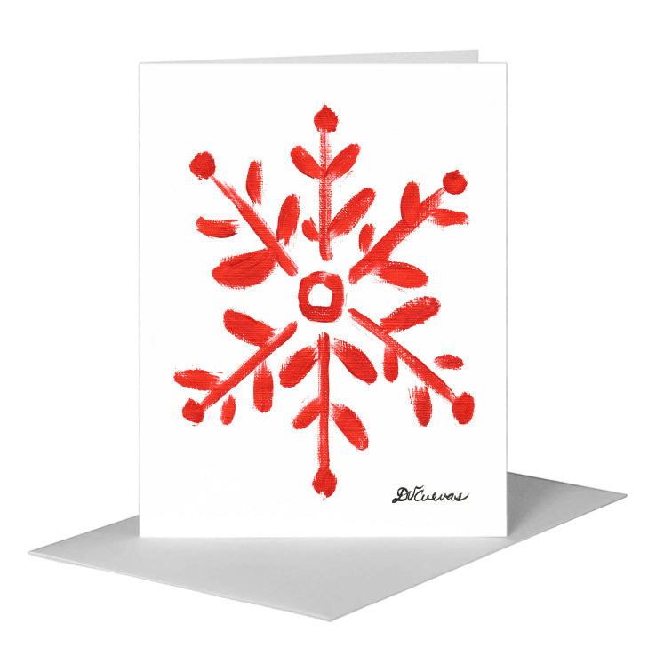 Snowflake Trio 2, Greeting Card (#7495A), A2 Card Front, www.printedcanvas.com
