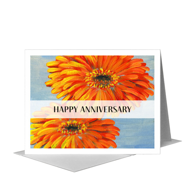 Gerber Sanguine, Greeting Card (#7496CA) A2 Card Front, www.printedcanvas.com