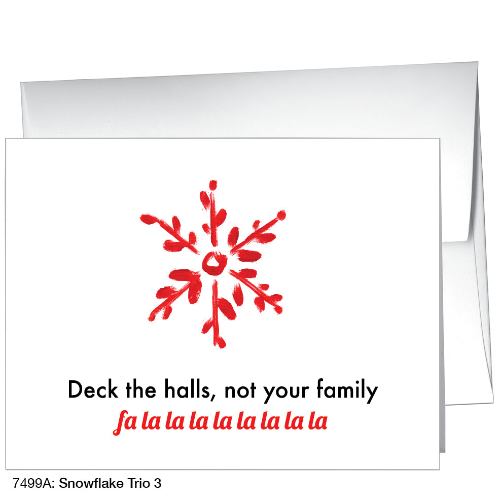 Snowflake Trio 3, Greeting Card (7499A), A2, printedcanvas.com