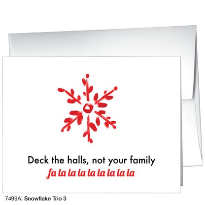 Snowflake Trio 3, Greeting Card (7499A), A2, printedcanvas.com