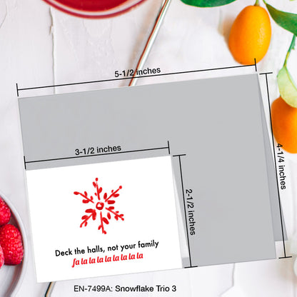 Snowflake Trio 3, Greeting Card (7499A), Enclosure Card, www.printedcanvas.com