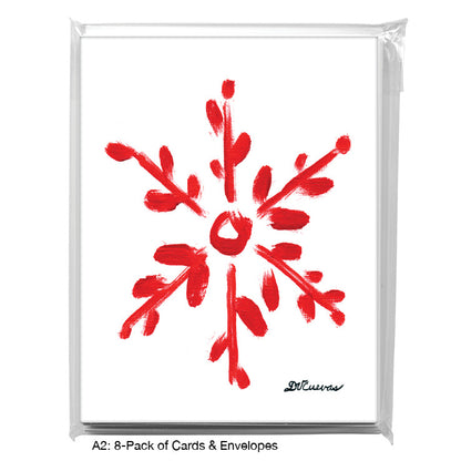 Snowflake Trio 3, Greeting Card (7499B), A2 8-Pack, printedcanvas.com