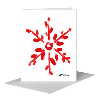 Snowflake Trio 3, Greeting Card (#7499B), A2 Card Front, www.printedcanvas.com