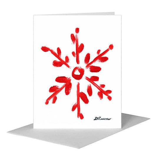 Snowflake Trio 3, Greeting Card (#7499B) A2 Card Front, www.printedcanvas.com