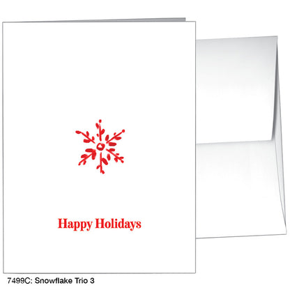 Snowflake Trio 3, Greeting Card (#7499C)