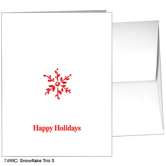 Snowflake Trio 3, Greeting Card (#7499C)
