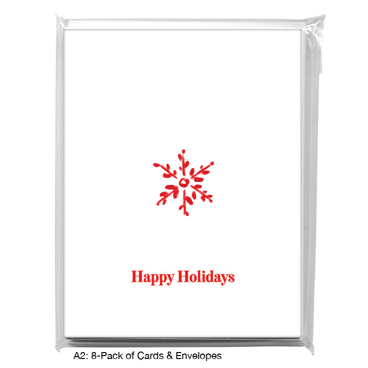 Snowflake Trio 3, Greeting Card (#7499C), A2 Card 8-Pack, www.printedcanvas.com