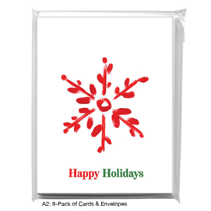 Snowflake Trio 3, Greeting Card (#7499C), 8-Pack, www.printedcanvas.com