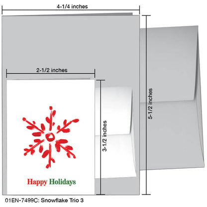 Snowflake Trio 3, Greeting Card (#7499C), Enclosure Card, www.printedcanvas.com
