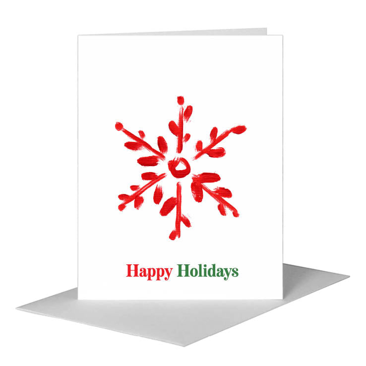 Snowflake Trio 3, Greeting Card (#7499C), A2 Card Front, www.printedcanvas.com