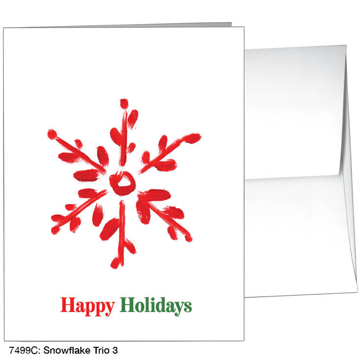 Snowflake Trio 3, Greeting Card (#7499C), A2 Card, www.printedcanvas.com