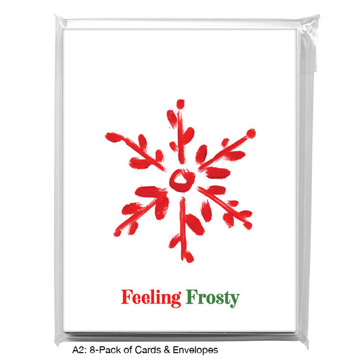 Snowflake Trio 3, Greeting Card (#7499D), 8-Pack, www.printedcanvas.com