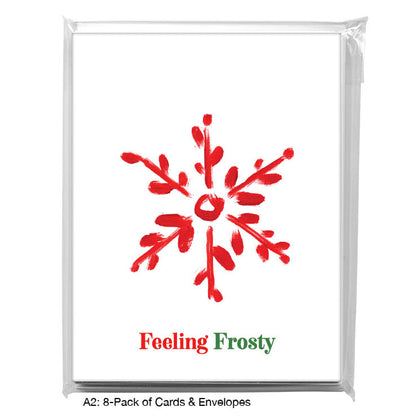 Snowflake Trio 3, Greeting Card (#7499D), 8-Pack, www.printedcanvas.com