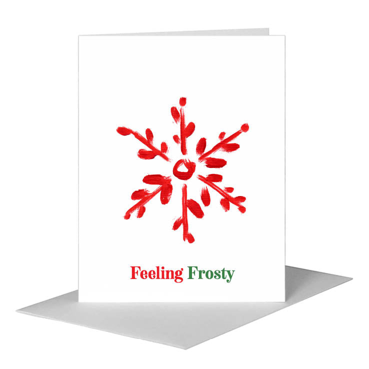 Snowflake Trio 3, Greeting Card (#7499D), A2 Card Front, www.printedcanvas.com