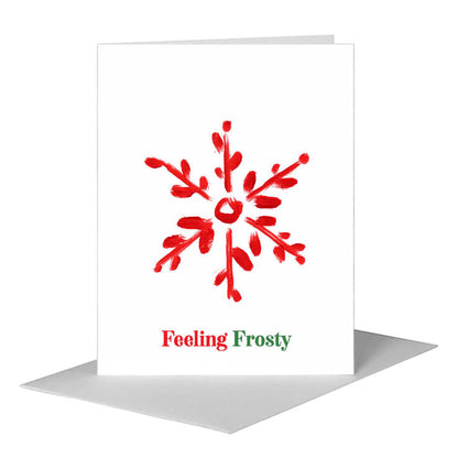 Snowflake Trio 3, Greeting Card (#7499D), A2 Card Front, www.printedcanvas.com