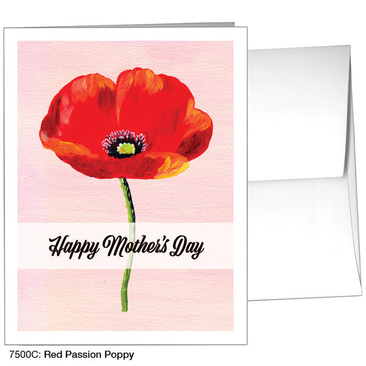 Red Passion Poppy, Greeting Card (7500C)