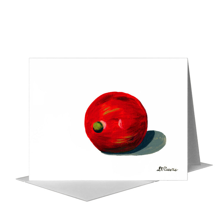 Pomegranate Trio 1, Greeting Card (#7503A), A2 Card Front, www.printedcanvas.com