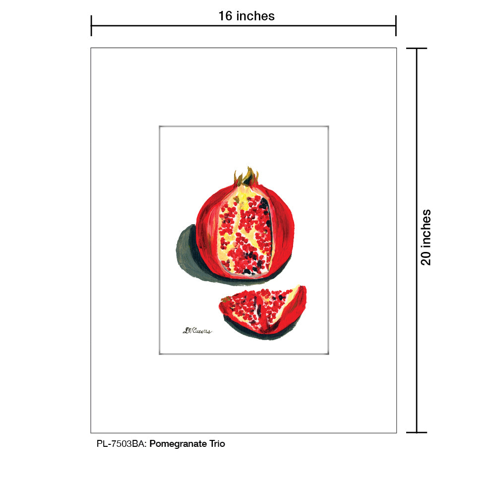 Pomegranate Trio 1, Print (#7503BA)