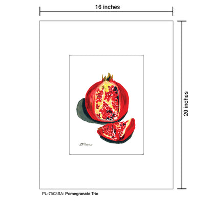 Pomegranate Trio 1, Print (#7503BA)