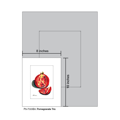 Pomegranate Trio 1, Print (#7503BA)