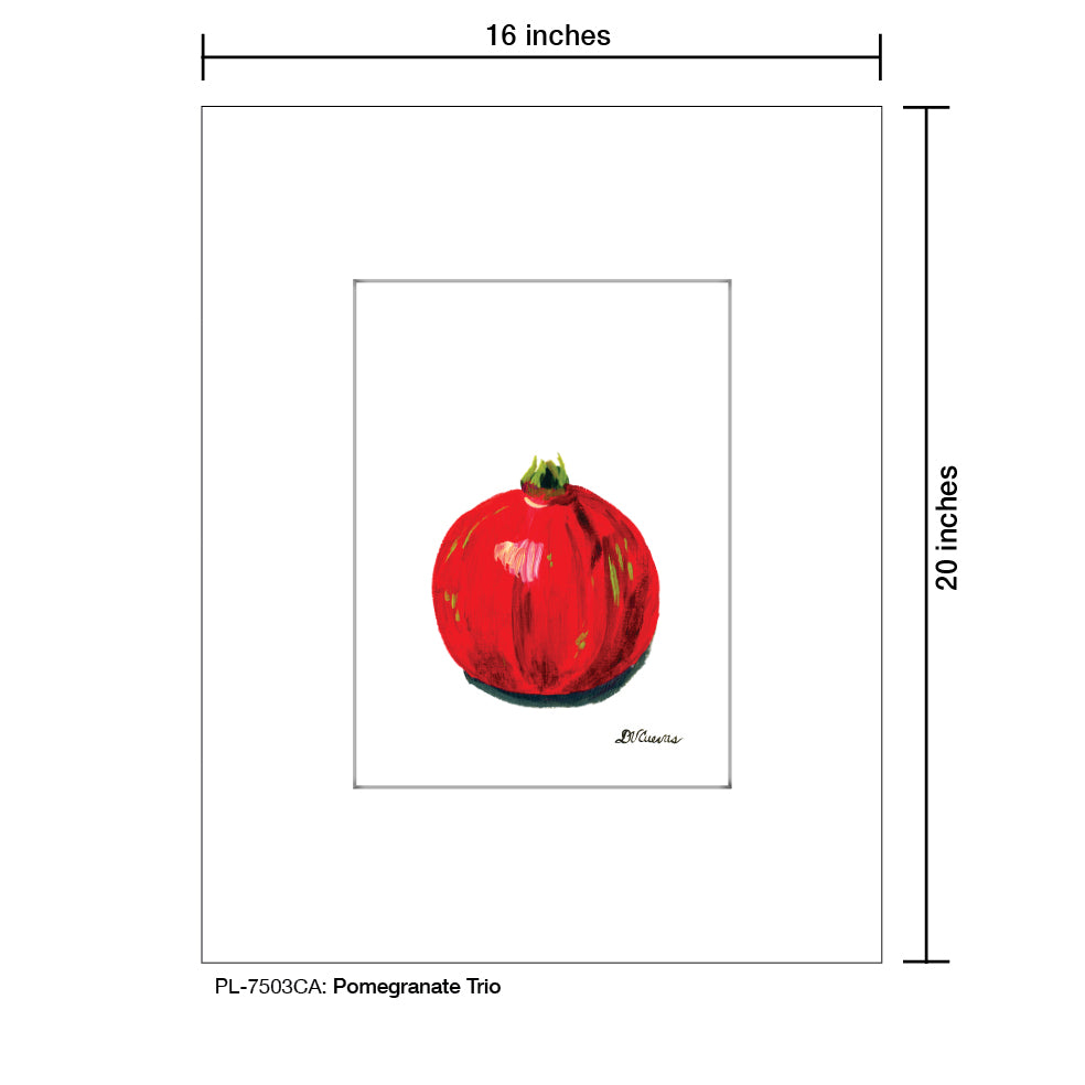 Pomegranate Trio 1, Print (#7503CA)