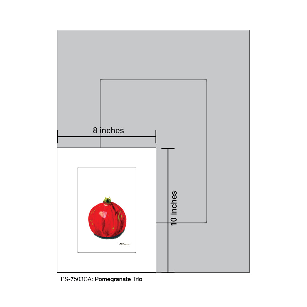 Pomegranate Trio 1, Print (#7503CA)