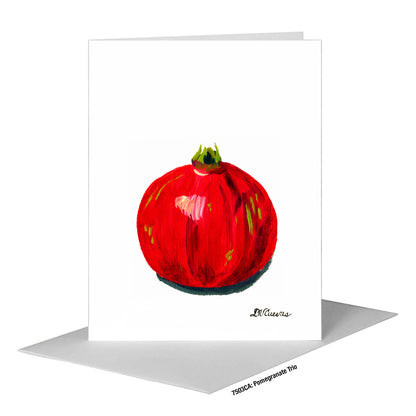 Pomegranate Trio 1, Greeting Card (#7503CA)