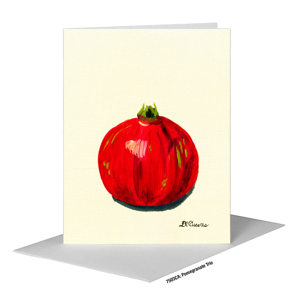 Pomegranate Trio 1, Greeting Card (#7503CA)