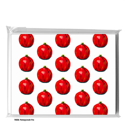 Pomegranate Trio 1, Greeting Card (#7503E)