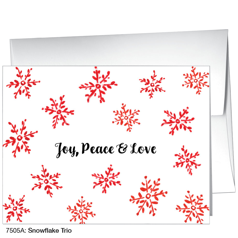 Snowflake Trio, Greeting Card (7505A), A2, printedcanvas.com