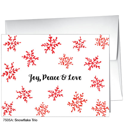 Snowflake Trio, Greeting Card (7505A), A2, printedcanvas.com