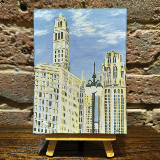 Wrigley & Tribune, Chicago, Mini Artwork (MA-7508A)
