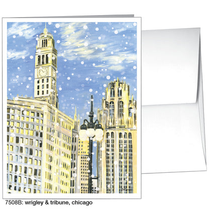 Wrigley & Tribune, Chicago, Greeting Card (7508B), A2, printedcanvas.com