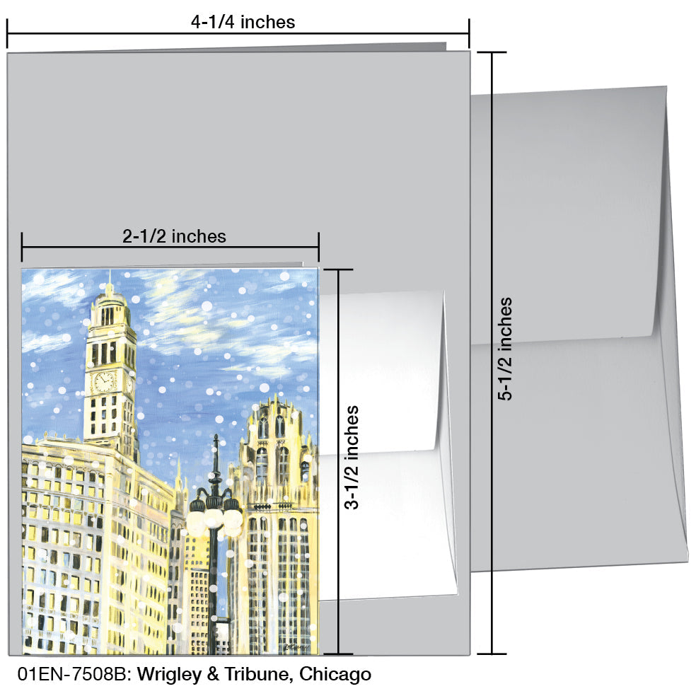 Wrigley & Tribune, Chicago, Greeting Card (7508B), Enclosure, printedcanvas.com