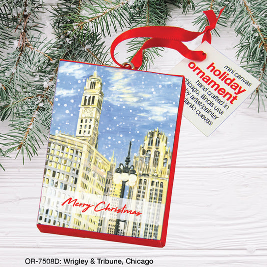 Wrigley & Tribune, Chicago, Ornament (OR-7508D), Front, printedcanvas.com