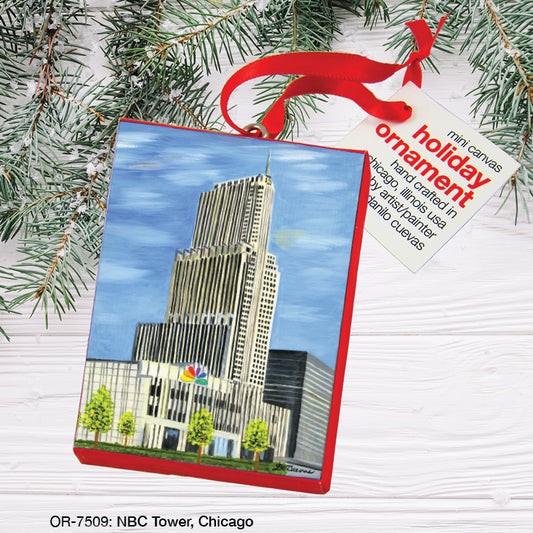 NBC Tower, Chicago, Ornament (OR-7509), Front, printedcanvas.com