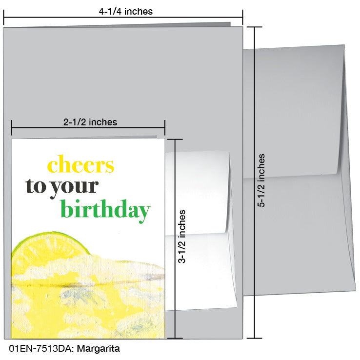 Margarita, Greeting Card (7513DA), Enclosure Card, www.printedcanvas.com