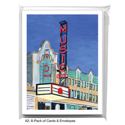 Music Box Theater, Chicago, Greeting Card (7519), A2 8-Pack, printedcanvas.com
