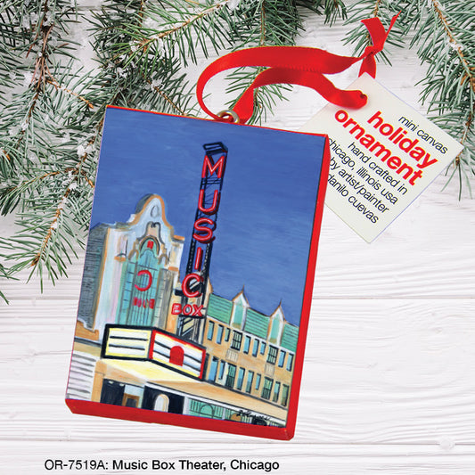 Music Box Theater, Chicago, Ornament (OR-7519A), Ornament Front, www.printedcanvas.com