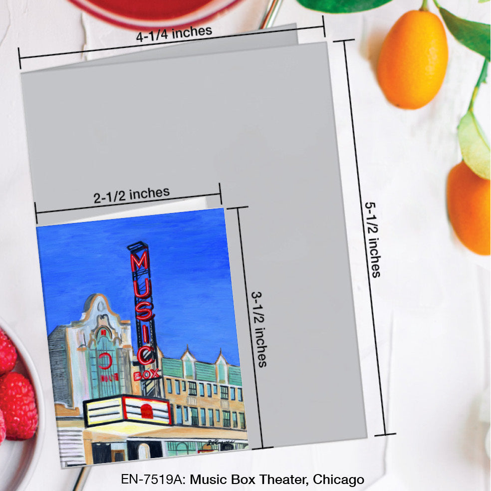 Music Box Theater, Chicago, Greeting Card (7519A), Enclosure Card, www.printedcanvas.com