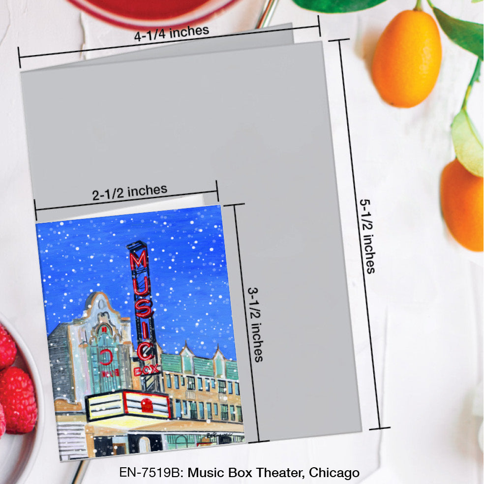 Music Box Theater, Chicago, Greeting Card (7519B), Enclosure Card, www.printedcanvas.com