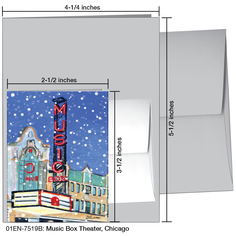 Music Box Theater, Chicago, Greeting Card (7519B), Enclosure, printedcanvas.com