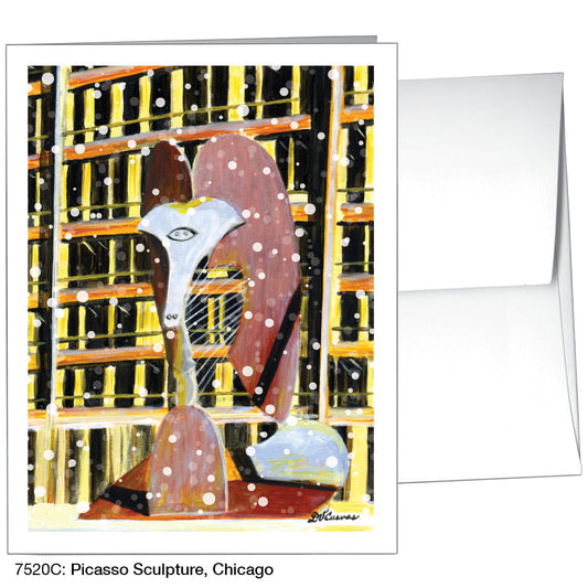 Picasso Sculpture, Chicago, Greeting Card (7520C), A2, printedcanvas.com
