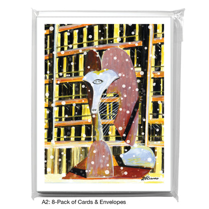 Picasso Sculpture, Chicago, Greeting Card (7520C), A2 8-Pack, printedcanvas.com