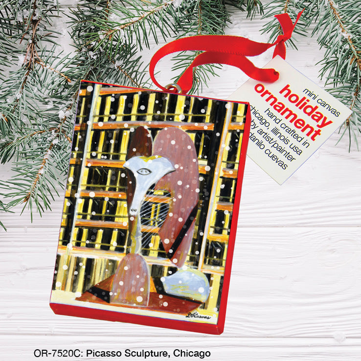 Picasso Sculpture, Chicago, Ornament (OR-7520C), Front, printedcanvas.com
