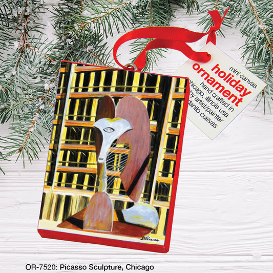 Picasso Sculpture, Chicago, Ornament (OR-7520), Front, printedcanvas.com