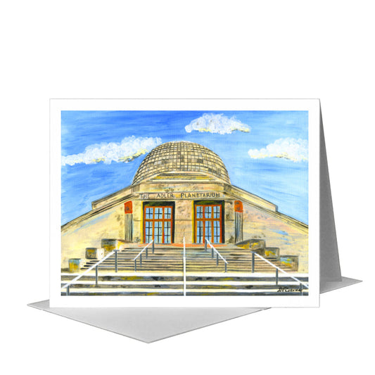 Adler Planetarium, Chicago, Greeting Card (#7521A) A2 Card Front, www.printedcanvas.com