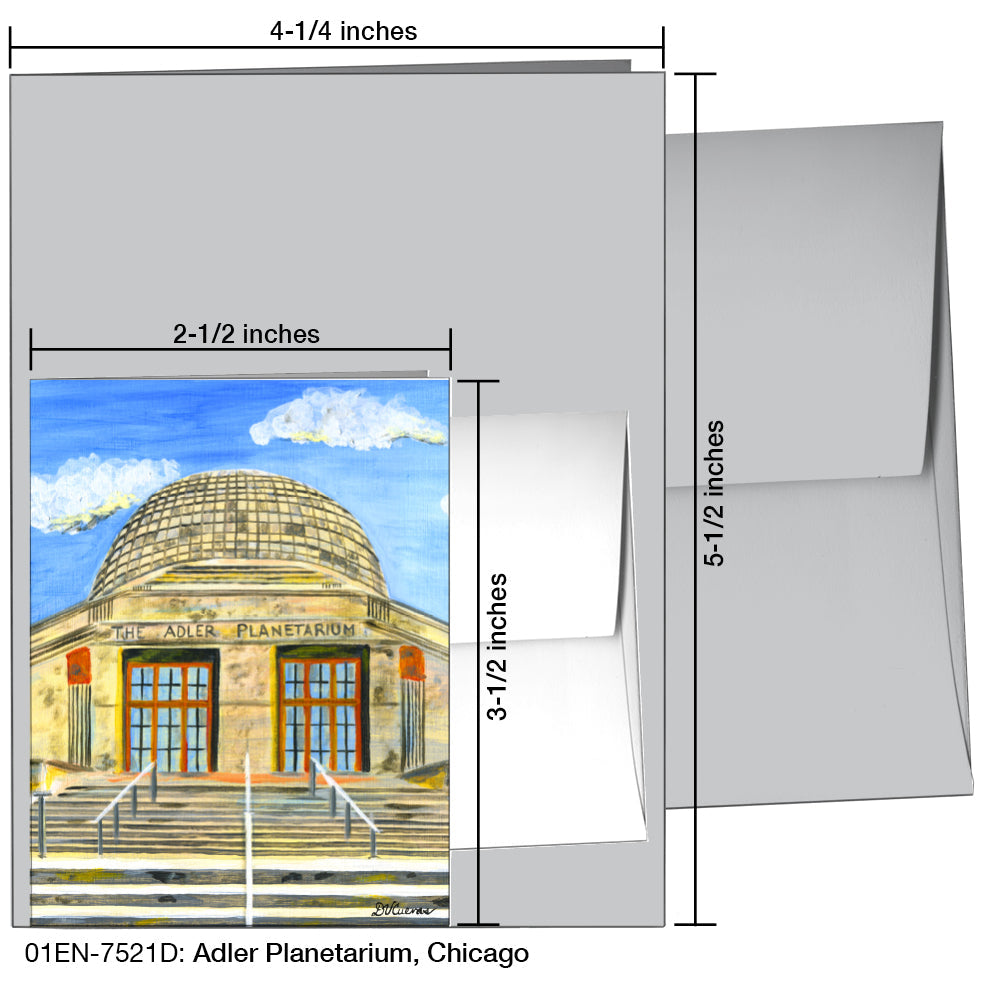 Adler Planetarium, Chicago, Greeting Card (7521D), Enclosure Card, www.printedcanvas.com