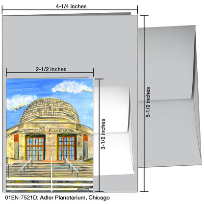 Adler Planetarium, Chicago, Greeting Card (7521D), Enclosure Card, www.printedcanvas.com